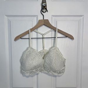 ✧･ﾟaerie white embroidered bralette